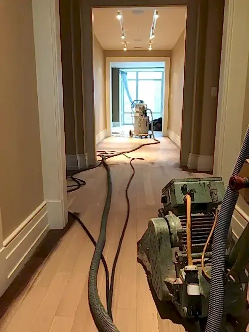 Dustless refinishing by Hudson Hardwood