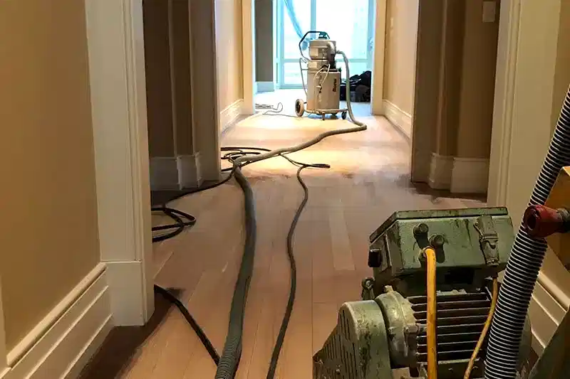 Dustless refinishing by Hudson Hardwood